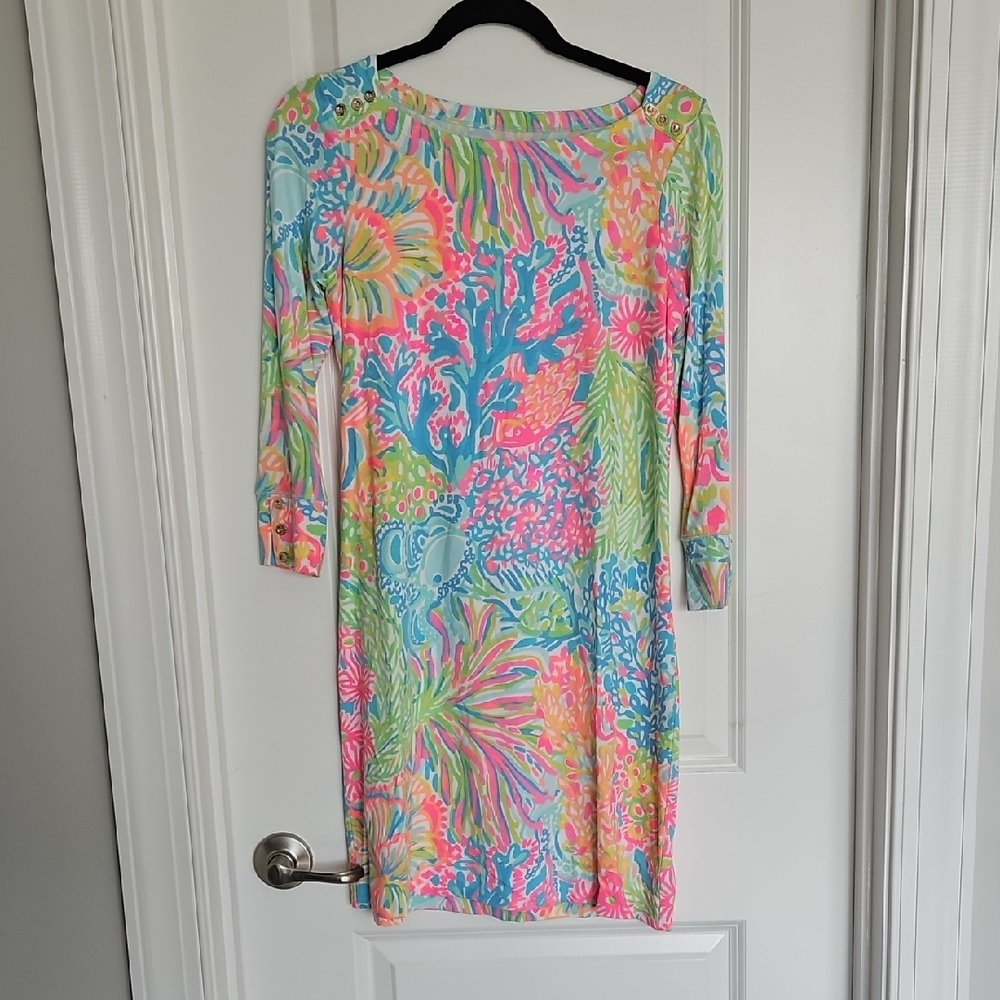 Lilly Pulitzer UPF 50+ Sophie Dress In Lovers Coral